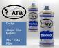 Preview: Dodge, Jasper Blue Metallic, 345 / 5345 / PBM: 400ml Sprühdose + 400ml Klarlack - Set, von ATW Autoteile West.